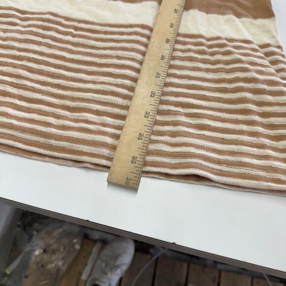 Maeve Dress Womens X Small Tan White Haven Stripe Shift Cotton Anthropologie - Picture 8 of 9